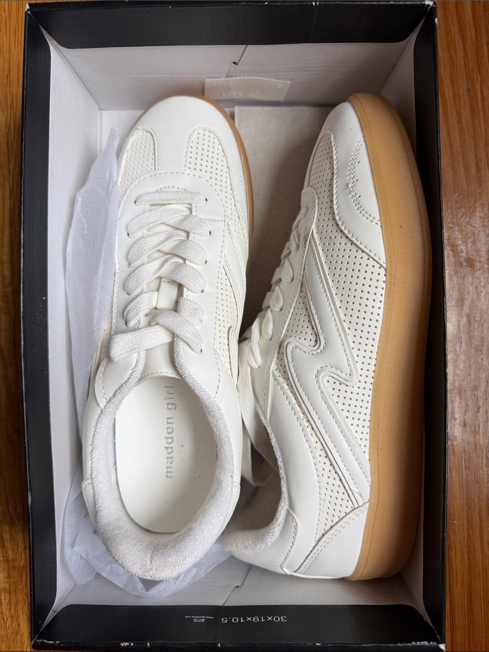 Madden Girl White Sneakers with Gum Sole